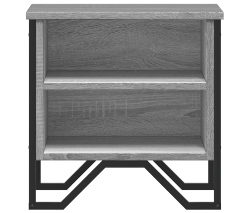 Mesitas de noche 2 uds madera ingeniería gris Sonoma 40x30x40cm