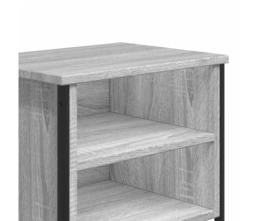 Mesitas de noche 2 uds madera ingeniería gris Sonoma 40x30x40cm