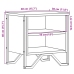 Mesitas de noche 2 uds madera ingeniería gris Sonoma 40x30x40cm