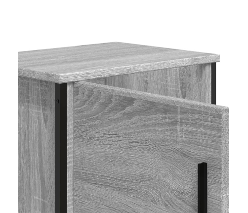 Mesitas de noche 2 uds madera ingeniería gris Sonoma 40x30x40cm