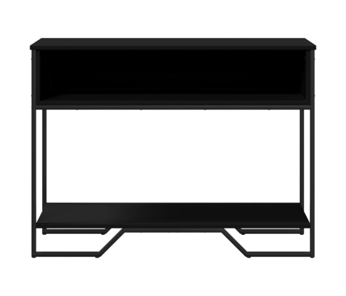 Mesa consola madera de ingeniería negra 100x35x74,5 cm