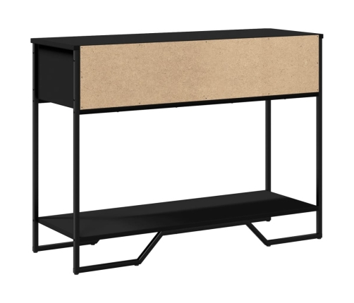 Mesa consola madera de ingeniería negra 100x35x74,5 cm