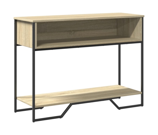 Mesa consola madera de ingeniería roble Sonoma 100x35x74,5 cm