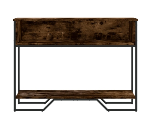 Mesa consola madera de ingeniería roble ahumado 100x35x74,5 cm