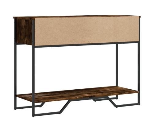 Mesa consola madera de ingeniería roble ahumado 100x35x74,5 cm