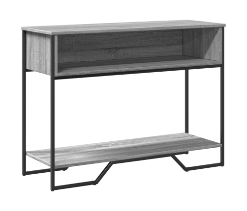 Mesa consola madera de ingeniería gris Sonoma 100x35x74,5 cm