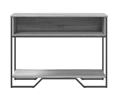 Mesa consola madera de ingeniería gris Sonoma 100x35x74,5 cm