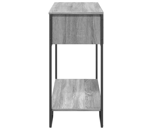 Mesa consola madera de ingeniería gris Sonoma 100x35x74,5 cm