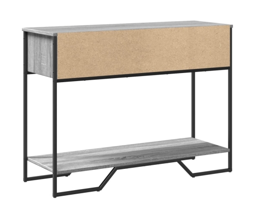 Mesa consola madera de ingeniería gris Sonoma 100x35x74,5 cm