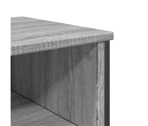 Mesa consola madera de ingeniería gris Sonoma 100x35x74,5 cm