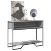 Mesa consola madera de ingeniería gris Sonoma 100x35x74,5 cm