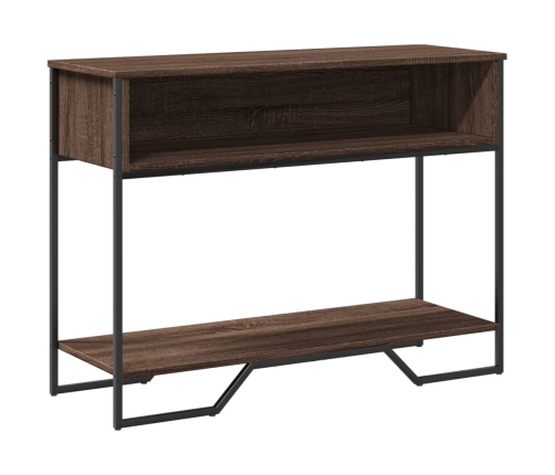 Mesa consola madera de ingeniería marrón roble 100x35x74,5 cm