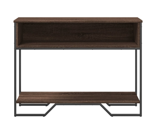 Mesa consola madera de ingeniería marrón roble 100x35x74,5 cm