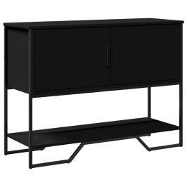 Mesa consola madera de ingeniería negra 100x35x74,5 cm