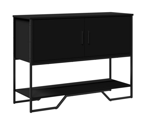 Mesa consola madera de ingeniería negra 100x35x74,5 cm