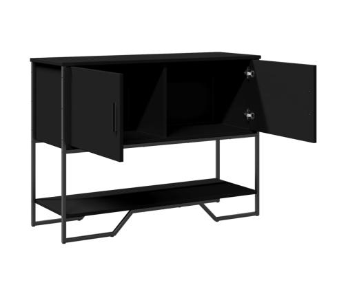 Mesa consola madera de ingeniería negra 100x35x74,5 cm