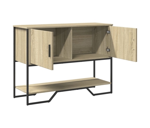 Mesa consola madera de ingeniería roble Sonoma 100x35x74,5 cm