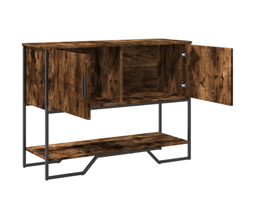 Mesa consola madera de ingeniería roble ahumado 100x35x74,5 cm