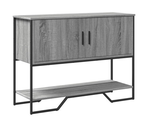 Mesa consola madera de ingeniería gris Sonoma 100x35x74,5 cm