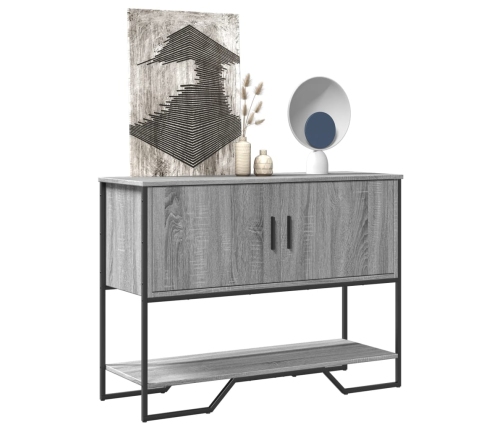 Mesa consola madera de ingeniería gris Sonoma 100x35x74,5 cm