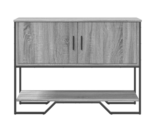 Mesa consola madera de ingeniería gris Sonoma 100x35x74,5 cm