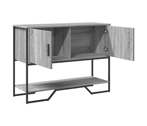 Mesa consola madera de ingeniería gris Sonoma 100x35x74,5 cm