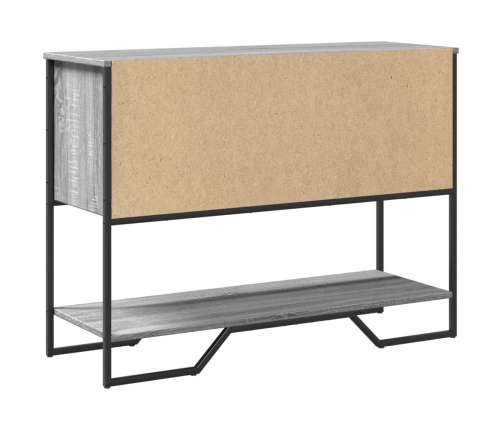 Mesa consola madera de ingeniería gris Sonoma 100x35x74,5 cm