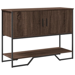 Mesa consola madera de ingeniería marrón roble 100x35x74,5 cm