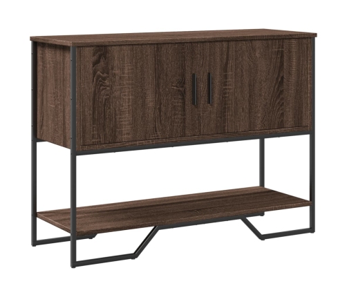 Mesa consola madera de ingeniería marrón roble 100x35x74,5 cm