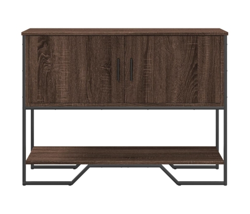 Mesa consola madera de ingeniería marrón roble 100x35x74,5 cm