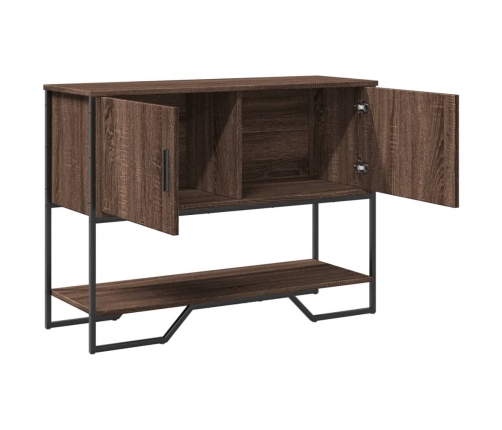 Mesa consola madera de ingeniería marrón roble 100x35x74,5 cm