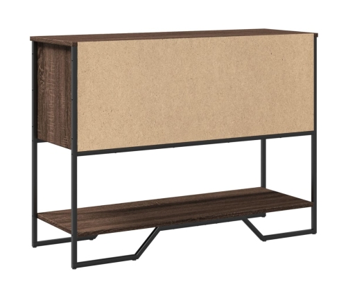 Mesa consola madera de ingeniería marrón roble 100x35x74,5 cm