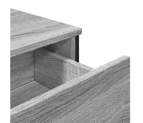 Aparador madera de ingeniería gris Sonoma 79,5x35,5x74,5 cm