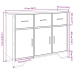 Aparador madera de ingeniería roble Sonoma 97x32,5x74,5 cm