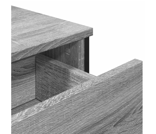 Aparador madera de ingeniería gris Sonoma 97x32,5x74,5 cm