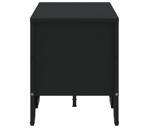 Mueble de TV madera de ingeniería negro 122x34x41 cm