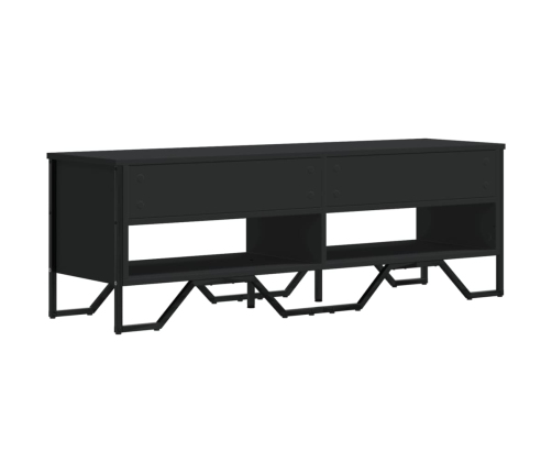 Mueble de TV madera de ingeniería negro 122x34x41 cm