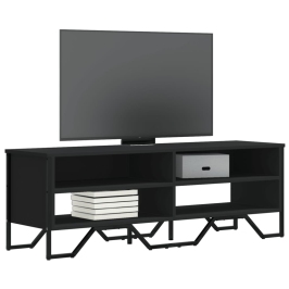 Mueble de TV madera de ingeniería negro 122x34x41 cm