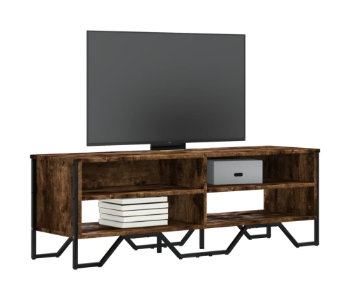 Mueble de TV madera de ingeniería roble ahumado 122x34x41 cm