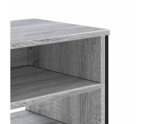 Mueble de TV madera de ingeniería gris sonoma 122x34x41 cm