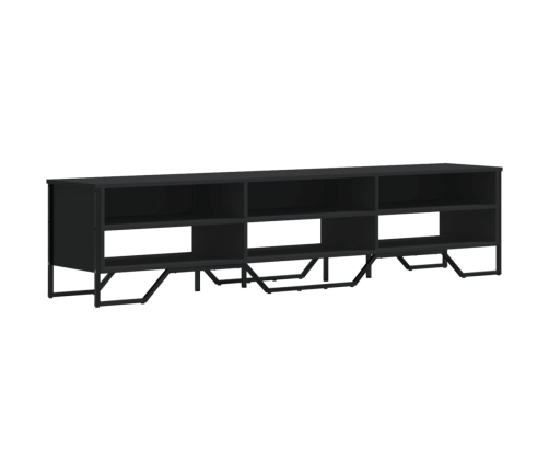 Mueble de TV madera de ingeniería negro 180x34x41 cm