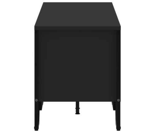 Mueble de TV madera de ingeniería negro 180x34x41 cm