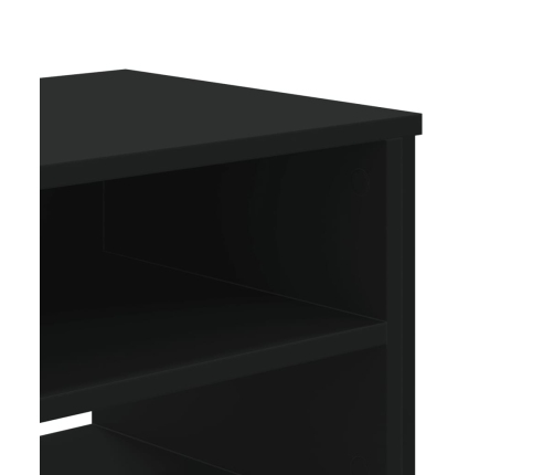 Mueble de TV madera de ingeniería negro 180x34x41 cm