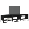 Mueble de TV madera de ingeniería negro 180x34x41 cm