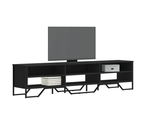 Mueble de TV madera de ingeniería negro 180x34x41 cm