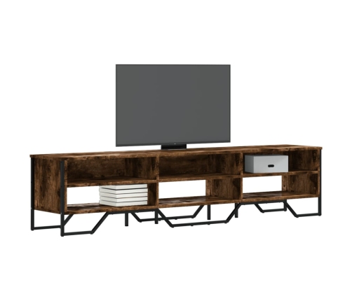 Mueble de TV madera de ingeniería roble ahumado 180x34x41 cm