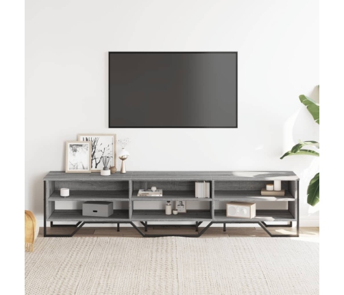 Mueble de TV madera de ingeniería gris Sonoma 180x34x41 cm