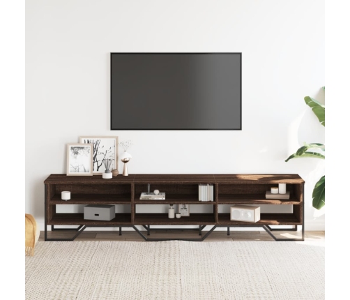 vidaXL Mueble de TV madera de ingeniería roble marrón 180x34x41 cm