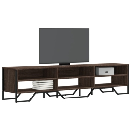 Mueble de TV madera de ingeniería roble marrón 180x34x41 cm