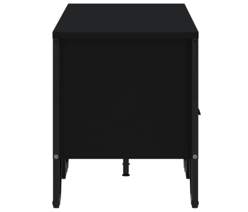 Mueble de TV madera de ingeniería negro 122x34x41 cm